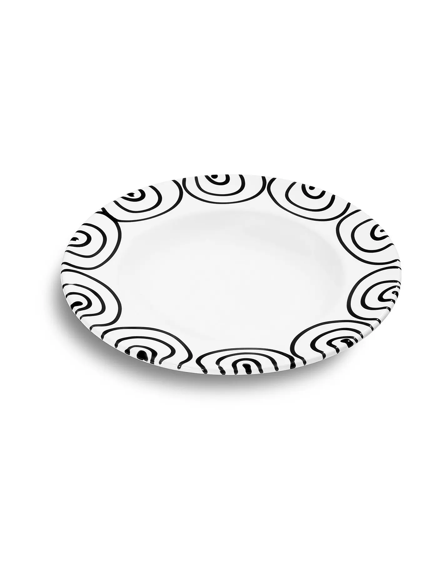 GMUNDNER KERAMIK | Suppenteller Gourmet 24cm Schwarz geflammt | 